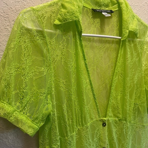Urban Outfitters Lime Green Lace Cover-Up Dress - Picture 6 of 9